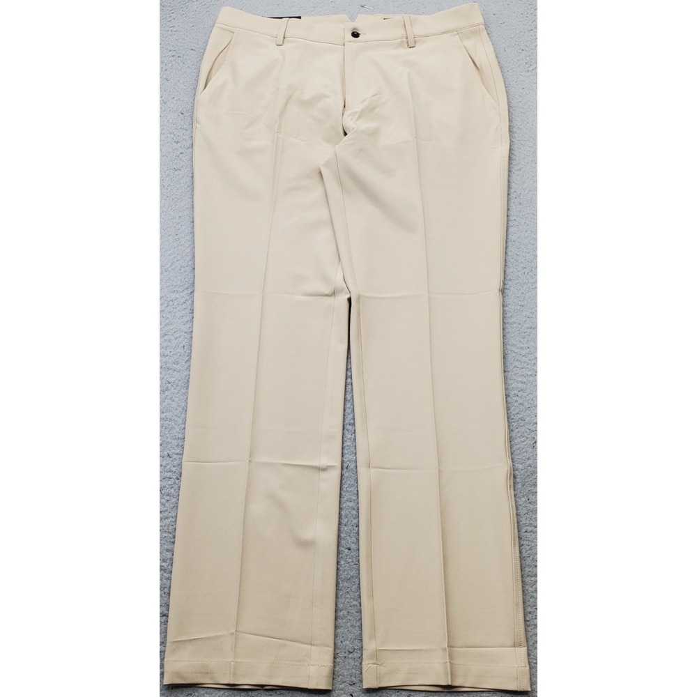 Dunning Golf Chino Pants Mens 34/32 Tan Performance Stretch Quick Dry D7S13P067
